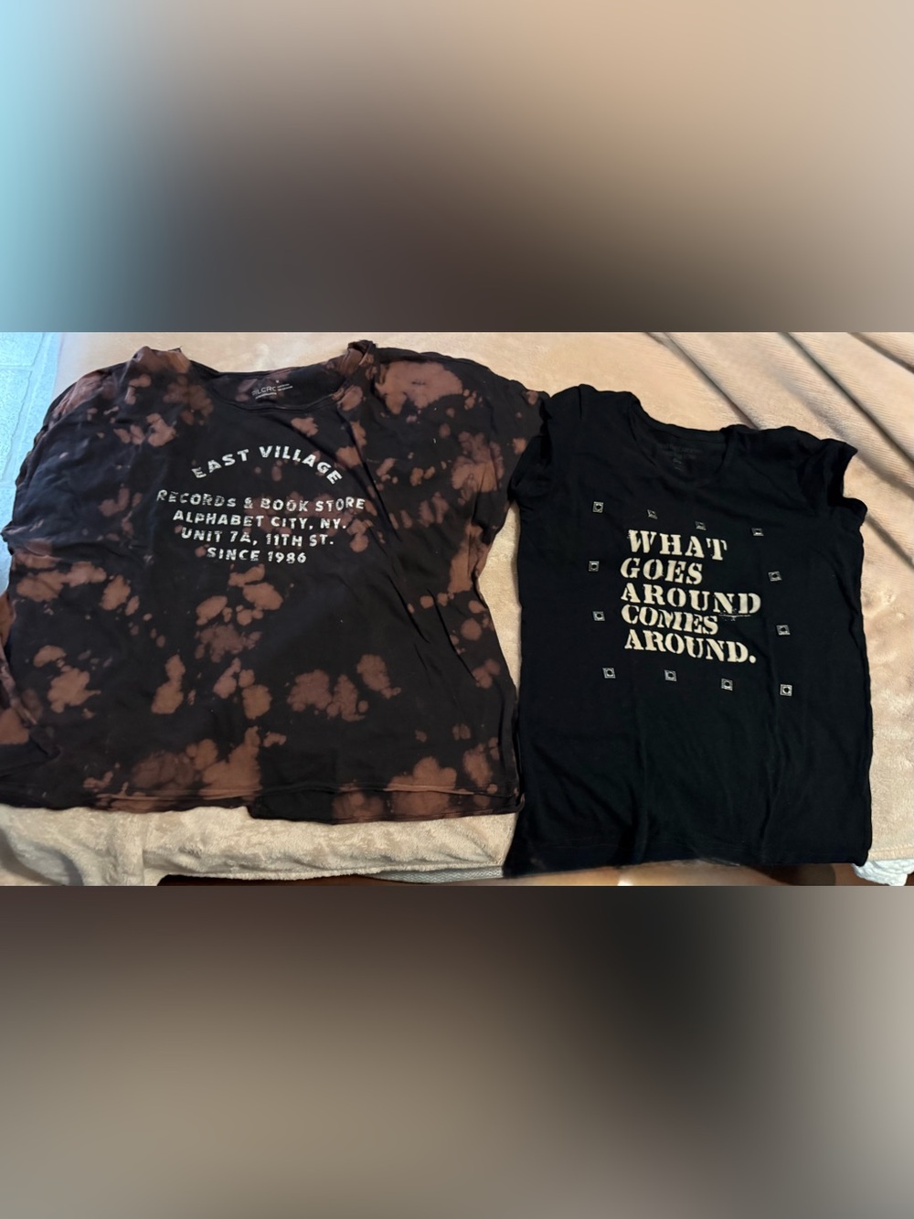 2 Anthropologie shirts vintage style, both size medium